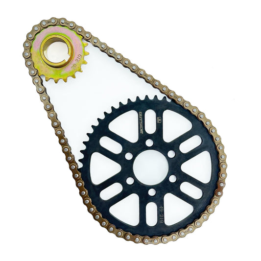 219 KMC Non-Sealed Primary Belt to Economy Chain Conversion Kit | Surron LBX