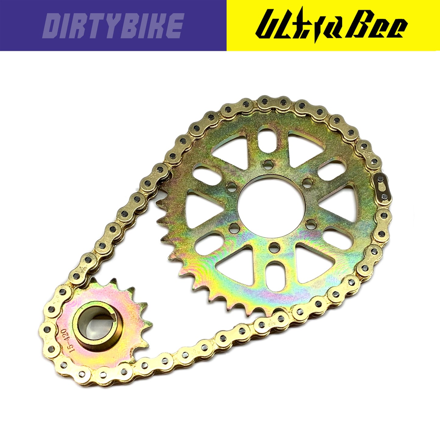 DirtyBike 420 Gold Series Primary Belt to Chain Conversion Kit Sealed X-Ring Surron Ultra Bee