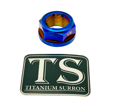 Titanium Rear Axle Nut - E-Moto - M12 / M14 Metal Locking Nut