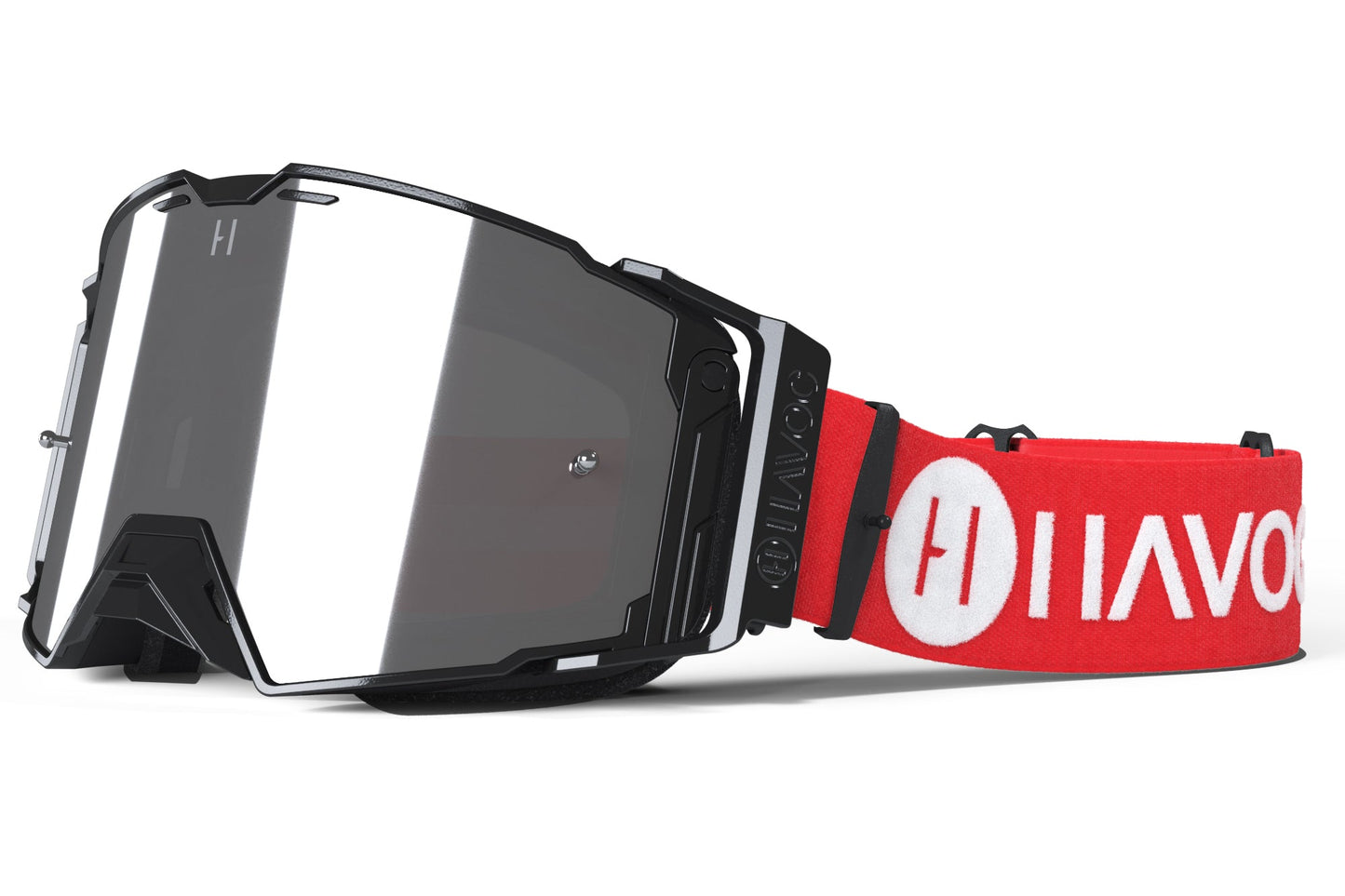 Helios Goggles | Havoc x Surronster Black and Silver Mirror | Off-Road and Motocross Riders