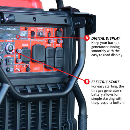 Tomahawk TG9000i 10500W Inverter Generator | E-Moto Charging, 120V/240V & Backup Power