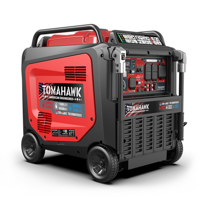 Tomahawk TG12000iT 12000W Tri-Fuel Inverter Generator | E-Moto Charging, Home Backup & 120V/240V Power