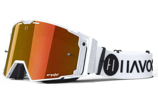 Tempest Helios Goggles | Havoc White and Red Crystal HD | Off-Road and Motocross Riders