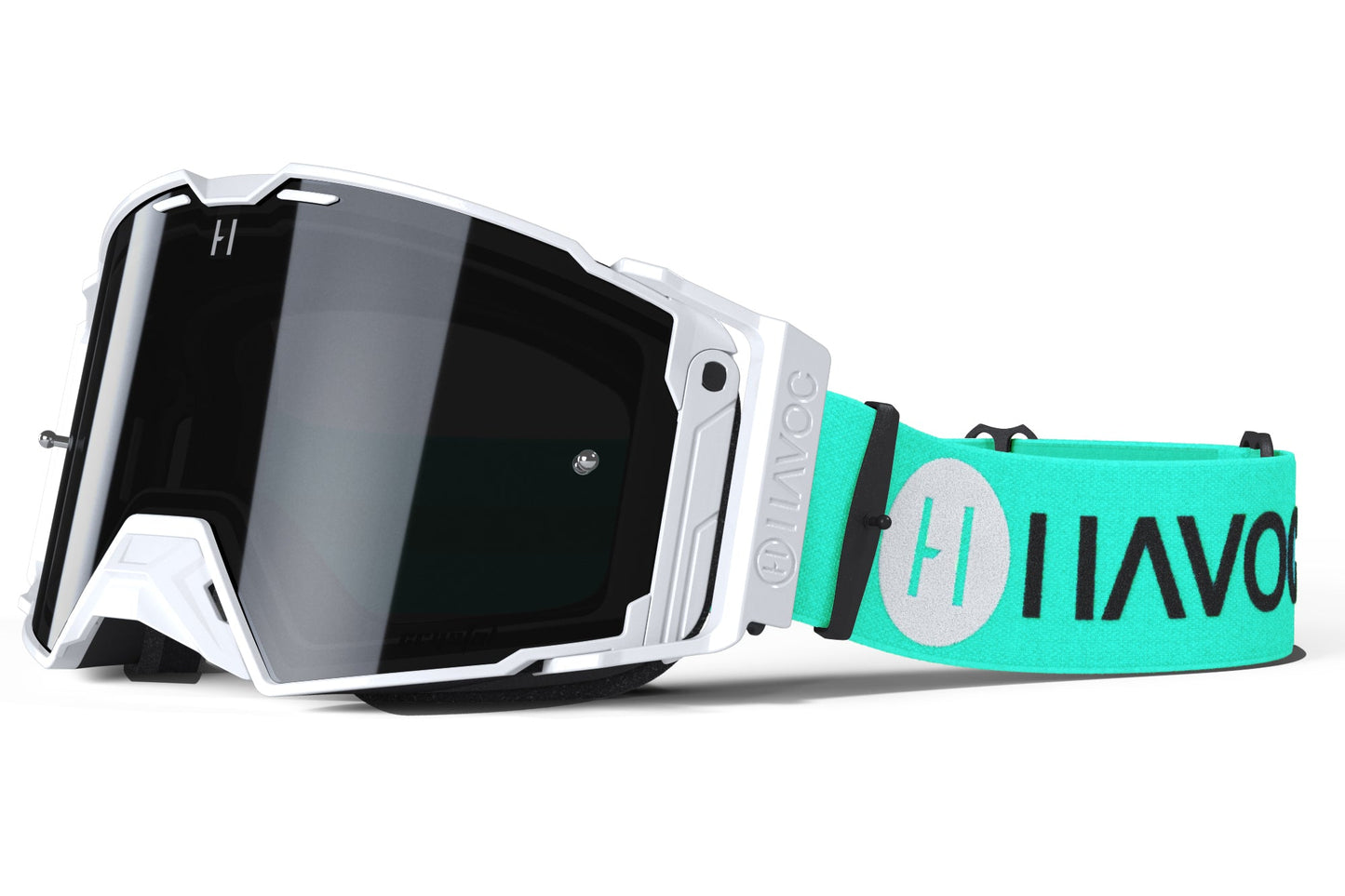 Tiffany Helios Goggles | Havoc Blue, White and Smoke | Off-Road and Motocross Riders