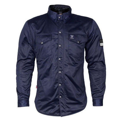 Ultra Protective Shirt - Navy Blue Solid with Pads