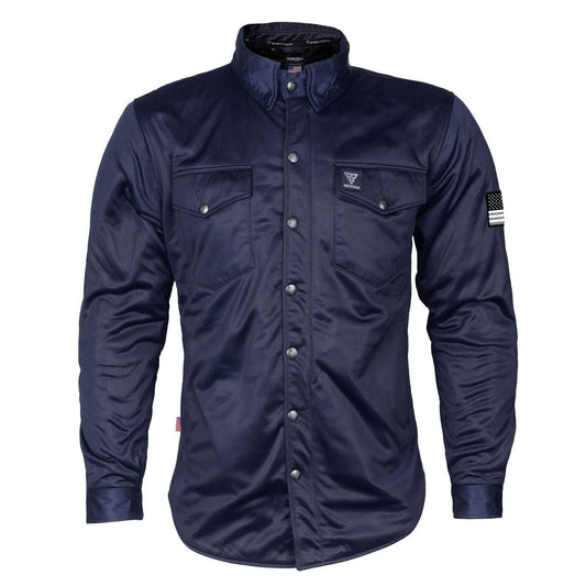 Ultra Protective Shirt - Navy Blue Solid with Pads