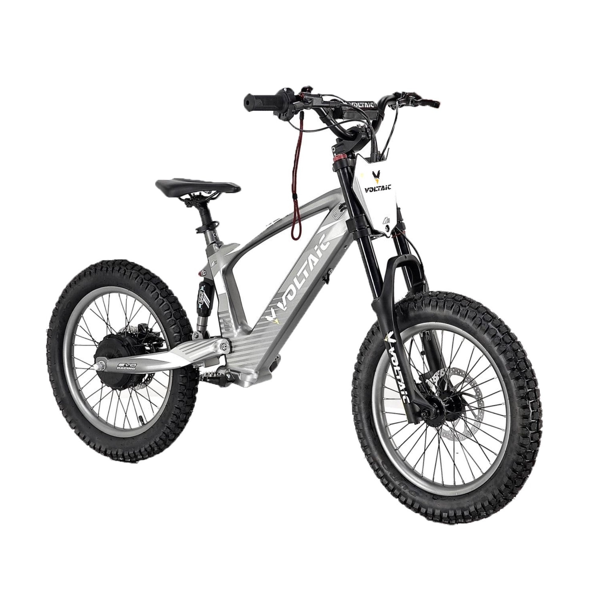 Voltaic Youth Electric Dirt Bike 18'' Flying Fox Gray – REVRides