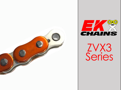 EK 520 MVXZ Quadra-X Ring Chain (Colors)  120 Link | For Electric and Street Motorcycles Colored Chain Built for Strength, Style