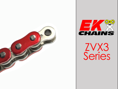 EK 520 MVXZ Quadra-X Ring Chain (Colors)  120 Link | For Electric and Street Motorcycles Colored Chain Built for Strength, Style
