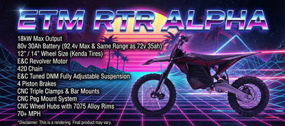 ETM RTR ALPHA by Electro & Co | High Performance Pit Bike