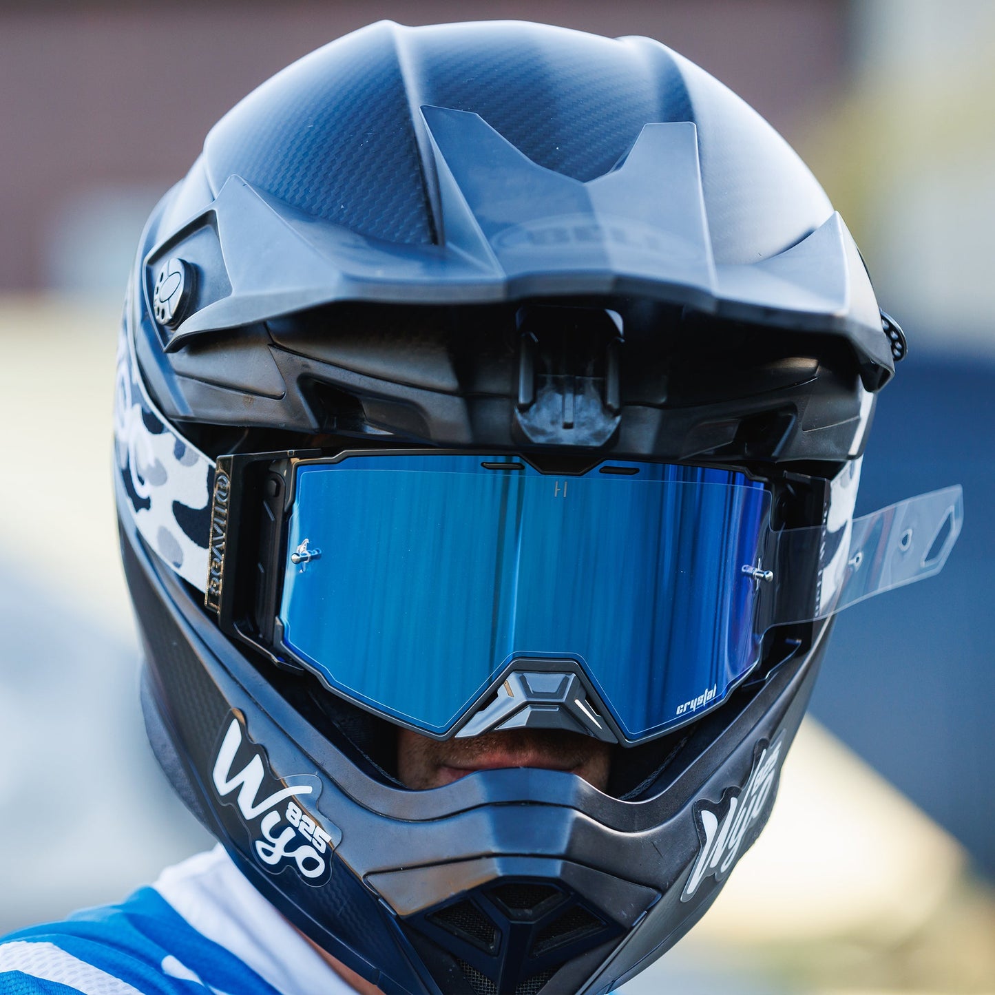 Arctic Camo Helios Goggles | Havoc Blue and White | Off-Road and Motocross Riders