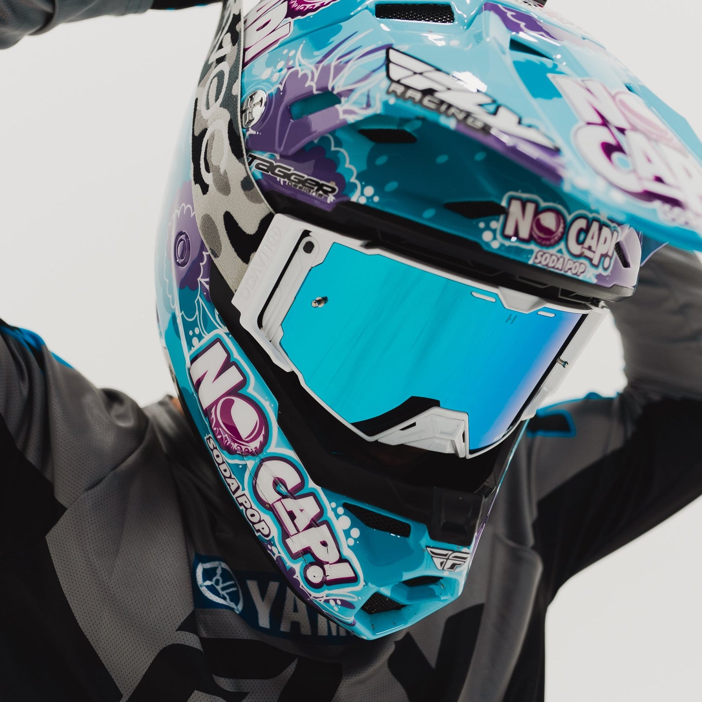 Arctic Camo Helios Goggles | Havoc Blue and White | Off-Road and Motocross Riders