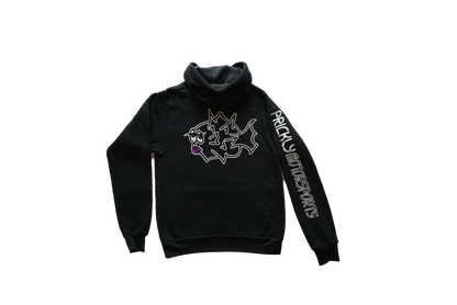 Fleece Hoodie | Prickly Sleeve Logo & Fish Back | By Prickly Motorsports
