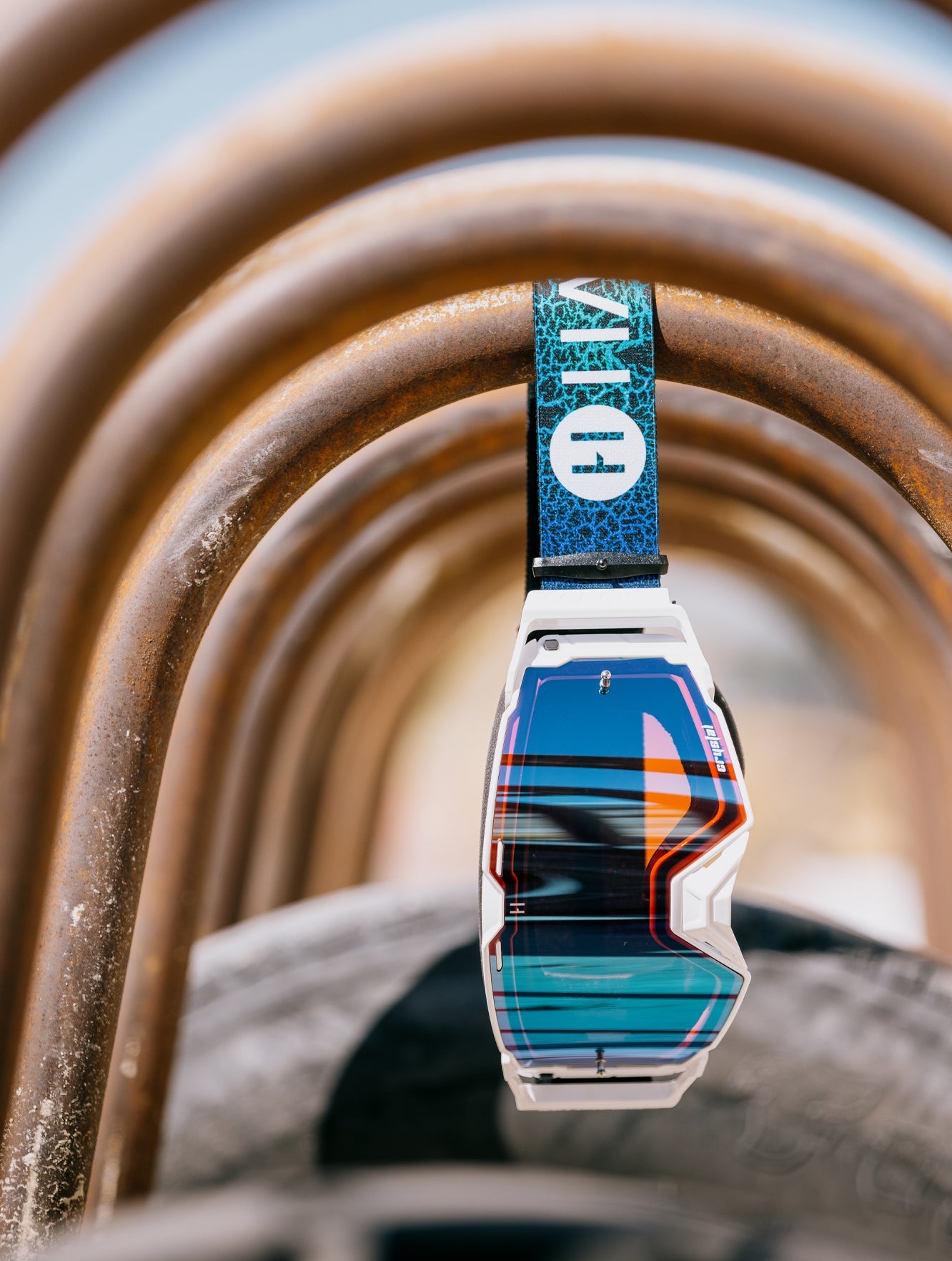 Blue Dragon Helios Goggles | Havoc White and Blue | Off-Road and Motocross Riders
