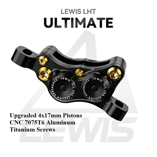 Lewis - LHT Ultimate Brake Set - Titanium bolts & Pistons - Black EZmtb K28 Hoses - REVRides