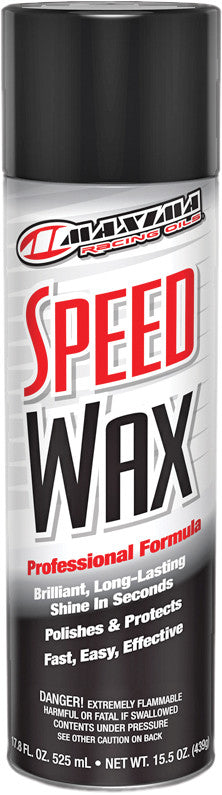 Maxima Speed Wax – Spray-On Cleaner & Polish | For E-Motos, Scooters, Helmets, Plastics, and More