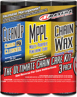 Maxima Ultimate Chain Wax Care Kit | 3-Step Chain Maintenance System | For E-Moto, Sur Ron, Talaria, E-Ride Pro, RFN, and More