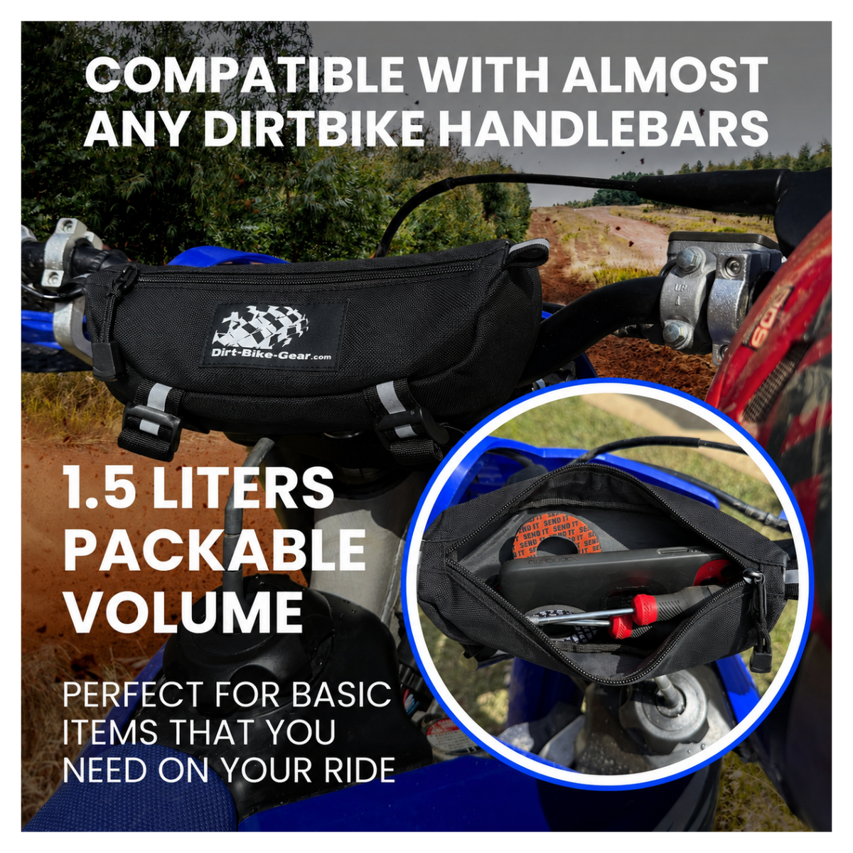 Handlebar Bag | Dirt Bike Storage | By  Dirt Bike Gear