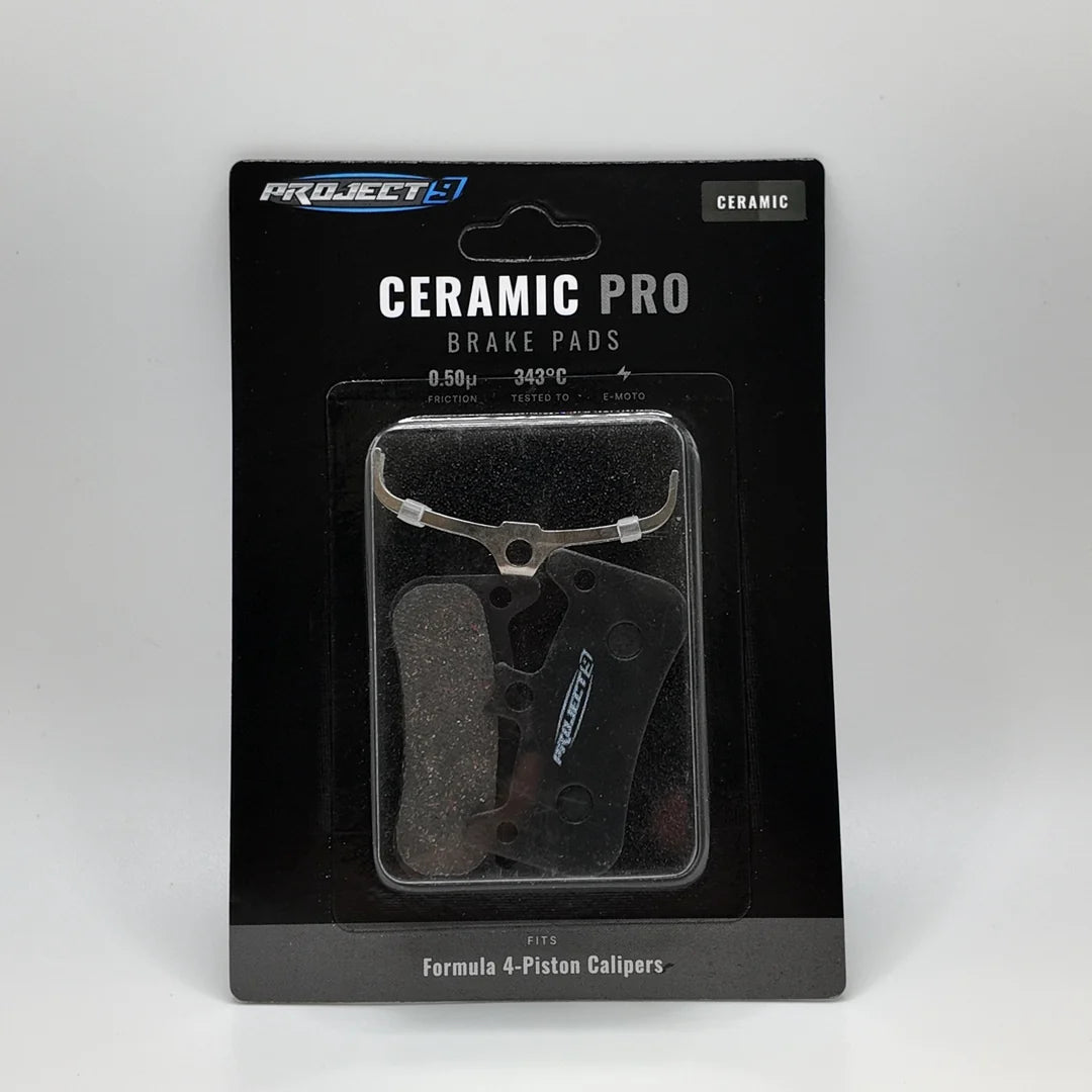 Project 9 Formula 4-Piston Performance Brake Pads | E-Motos and Electric Dirt Bikes