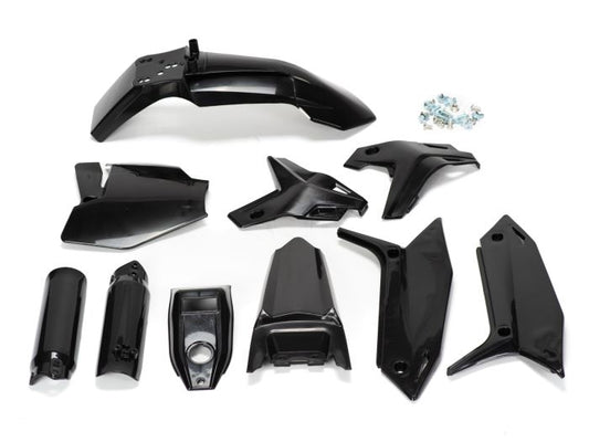 Black replacement OEM Plastics for EBOX Pit bike 1.6, 2.0