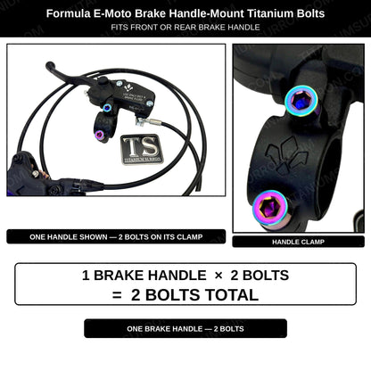 Titanium Brake Handle Mount Bolts | Formula E-Moto Brakes