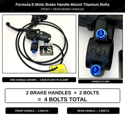 Titanium Brake Handle Mount Bolts | Formula E-Moto Brakes
