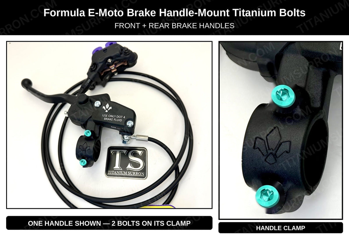 Titanium Brake Handle Mount Bolts | Formula E-Moto Brakes