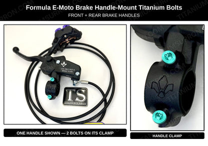 Titanium Brake Handle Mount Bolts | Formula E-Moto Brakes