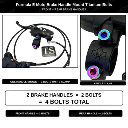 Titanium Brake Handle Mount Bolts | Formula E-Moto Brakes