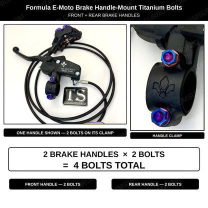 Titanium Brake Handle Mount Bolts | Formula E-Moto Brakes