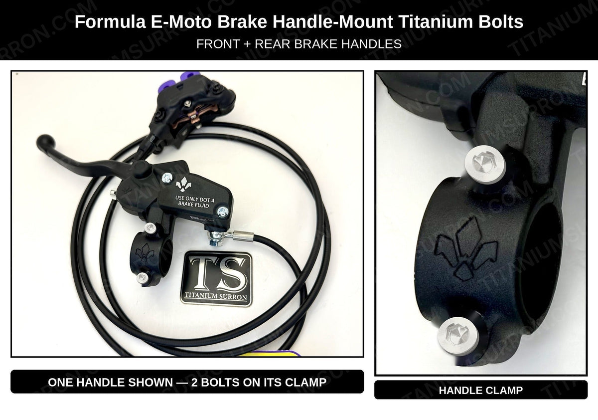 Titanium Brake Handle Mount Bolts | Formula E-Moto Brakes
