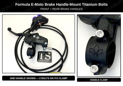 Titanium Brake Handle Mount Bolts | Formula E-Moto Brakes