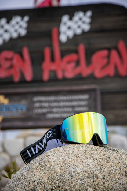 States Infinity Goggles | Havoc Black and Green | Off-Road and Motocross Riders