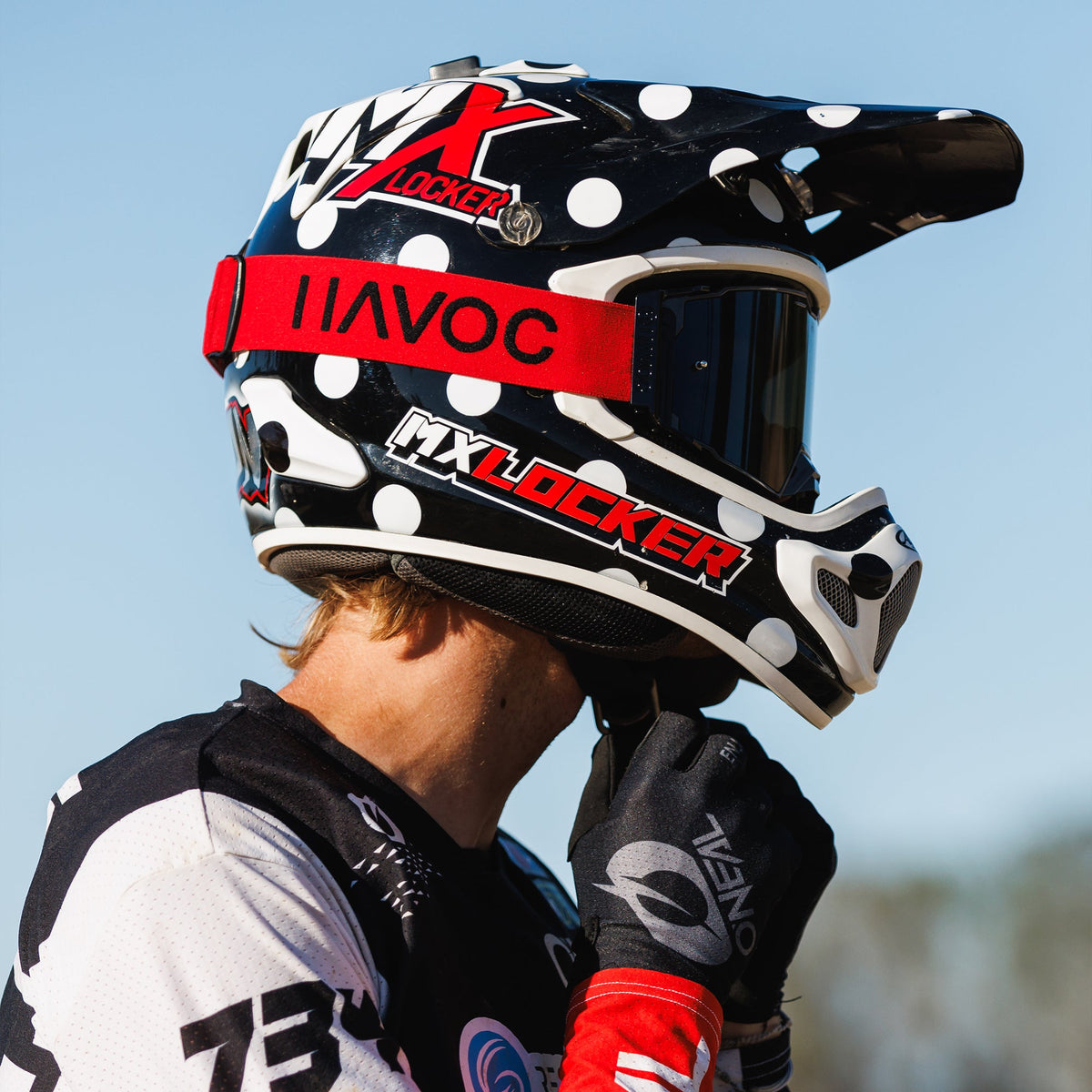 Hellfire Helios Goggles | Havoc Red and Gold Crystal HD | Off-Road and Motocross Riders