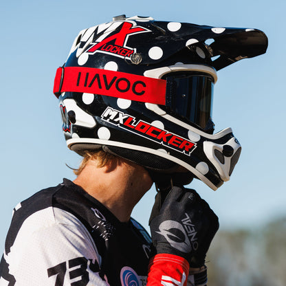 Hellfire Helios Goggles | Havoc Red and Gold Crystal HD | Off-Road and Motocross Riders