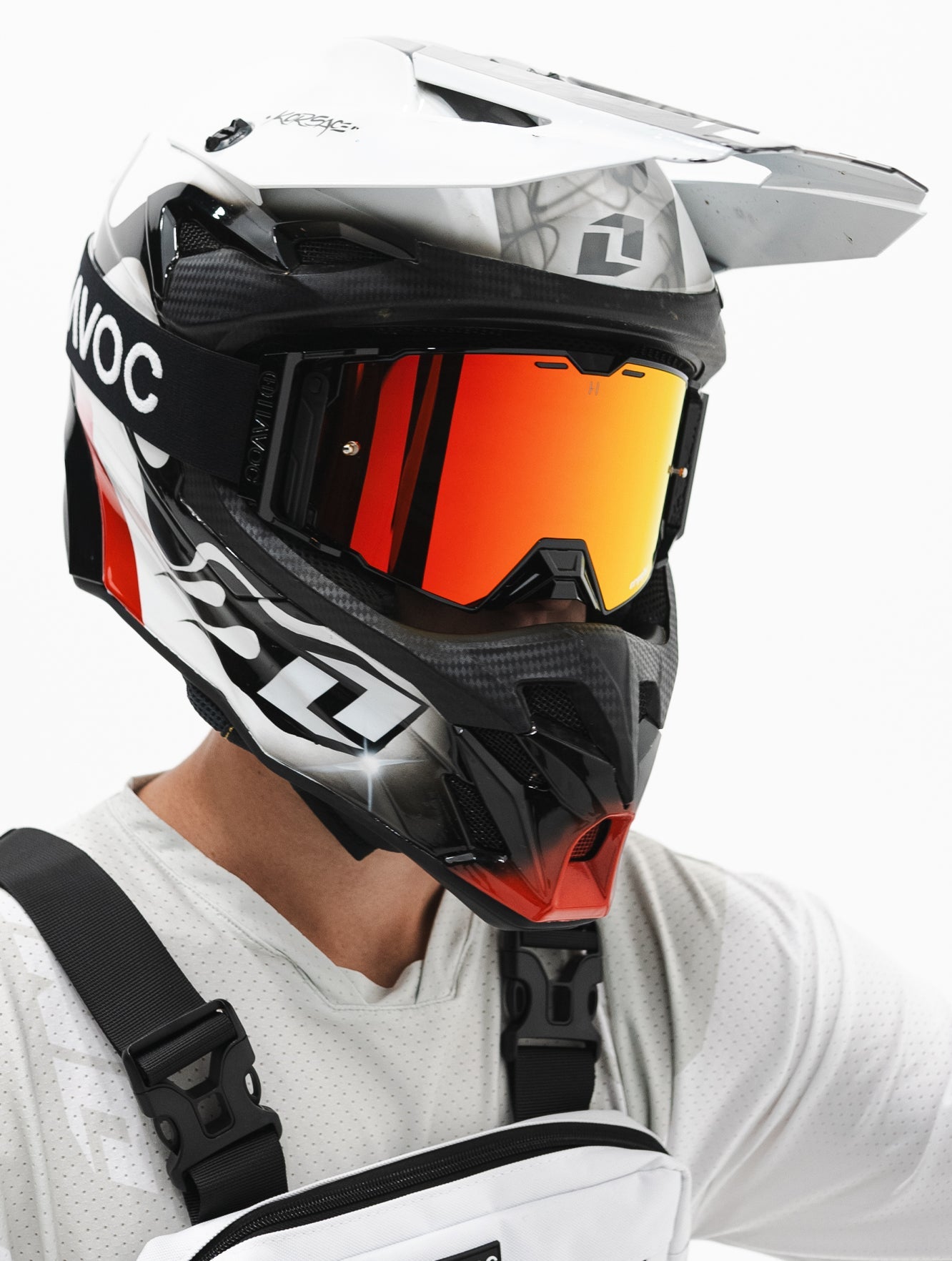 Inverse Helios Goggles | Havoc Black and Red Crystal HD | Off-Road and Motocross Riders