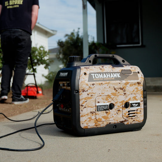 Tomahawk TG3000i-BRV 3000W Camo Inverter Generator | E-Moto Charging & Backup Power