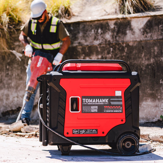 Tomahawk TG9000i 10500W Inverter Generator | E-Moto Charging, 120V/240V & Backup Power
