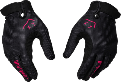 Numbskull Menace Moto/MTB Gloves 2.0: Black/Pink | Technical Riding Gloves