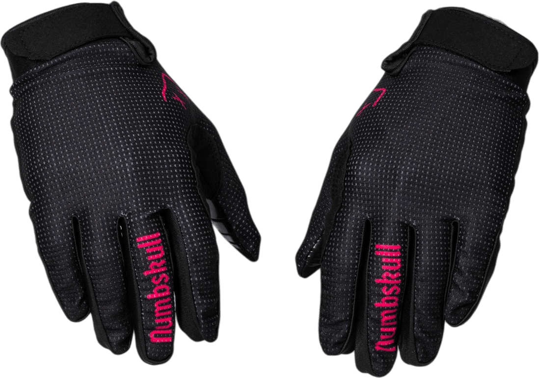 Numbskull Menace Moto/MTB Gloves 2.0: Black/Pink | Technical Riding Gloves