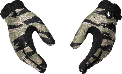 Numbskull Menace Moto/MTB Gloves 2.0: Green Tiger | Technical Riding Gloves
