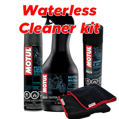 Motul Waterless Wash Kit | Full Cleaning + Detailing Kit | For E-Moto & E-Scooter Riders