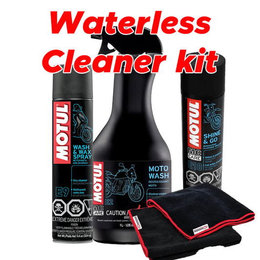 Motul Waterless Wash Kit | Full Cleaning + Detailing Kit | For E-Moto & E-Scooter Riders