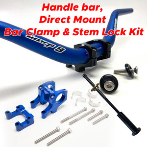 Warp 9 Handlebar, Direct Mount Bar Clamp & Stem Lock Kit | For Most Emotos | By Warp 9