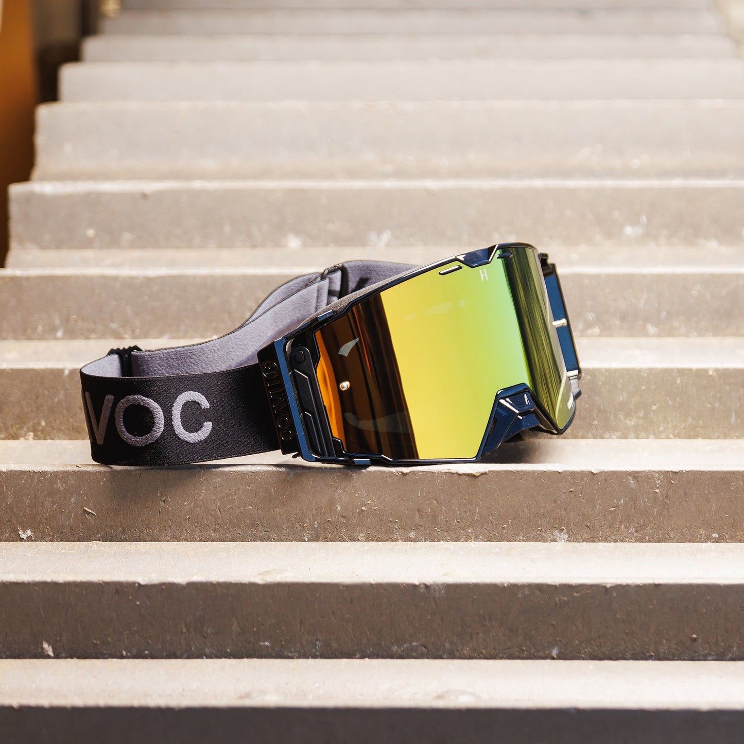 Obsidian Helios Goggles | Havoc Black and Gold | Off-Road and Motocross Riders