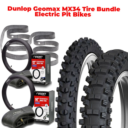 Dunlop Geomax MX34 Tire Bundle | Electric Pit Bikes & Pit Bikes