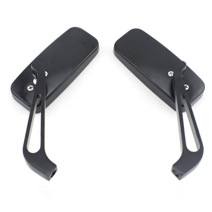 Sport 360-Degree Bicycle Moto Mirror | Black Aluminum Arm with Blue Anti-Glare Lens