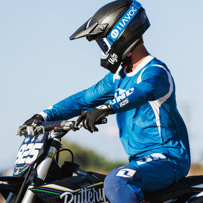 Prophet Helios Goggles | Havoc Blue, Black and Silver Mirror | Off-Road and Motocross Riders
