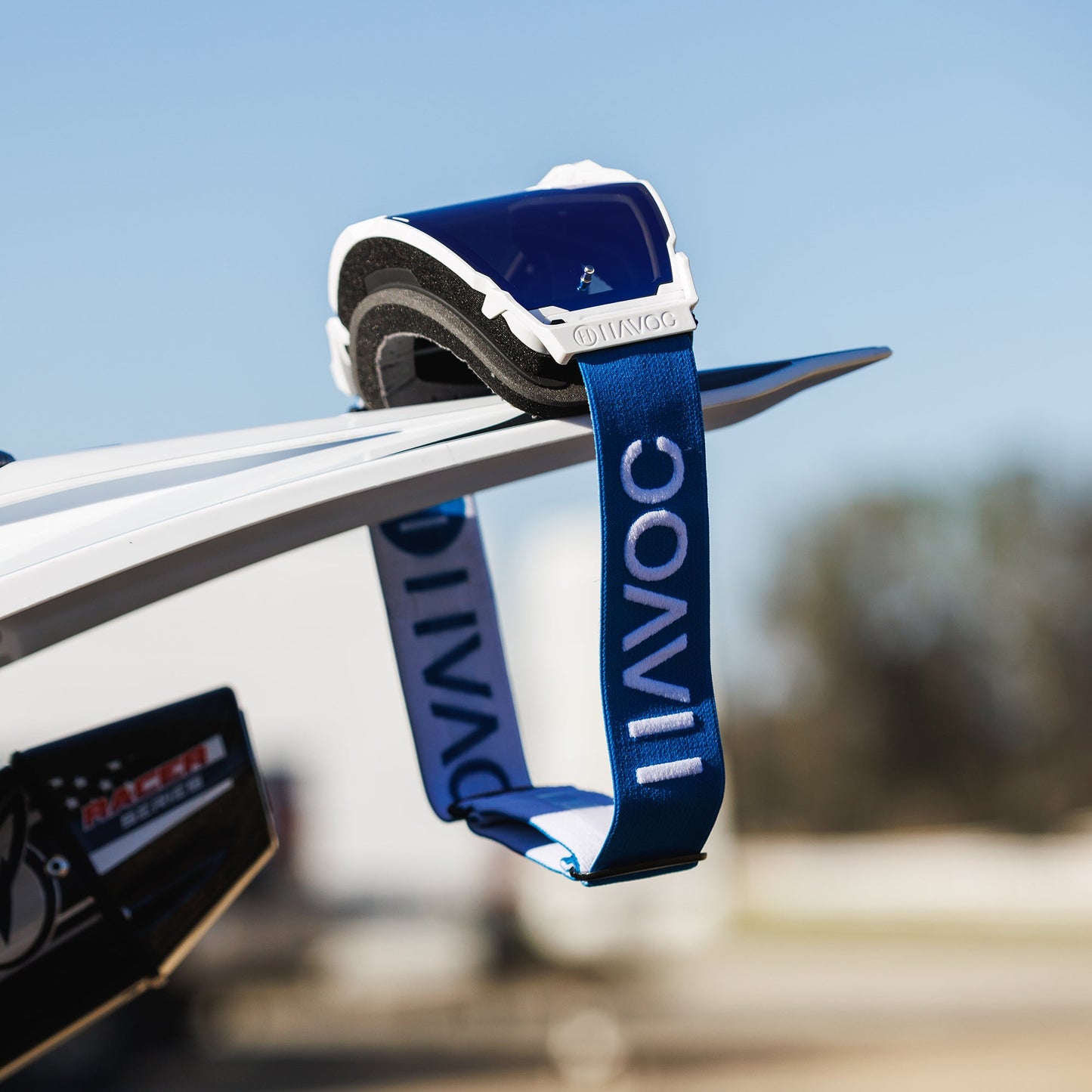 Prophet Helios Goggles | Havoc Blue, Black and Silver Mirror | Off-Road and Motocross Riders
