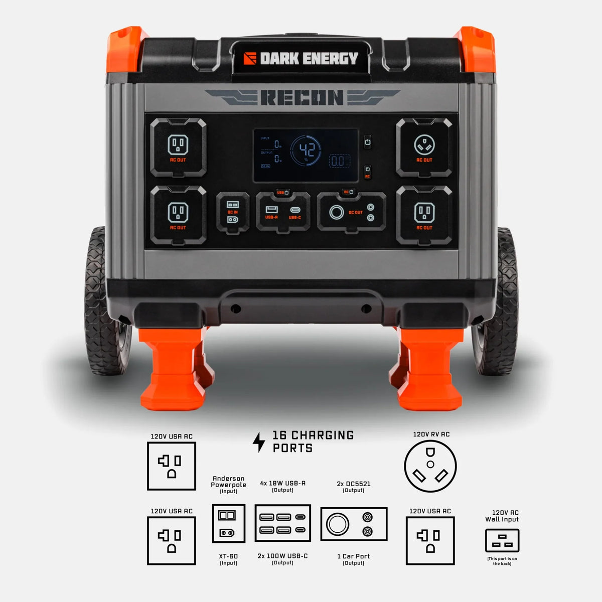 Dark Energy Recon 2000 Portable Power Station | E-Moto Charging, Overlanding & Off-Grid Power
